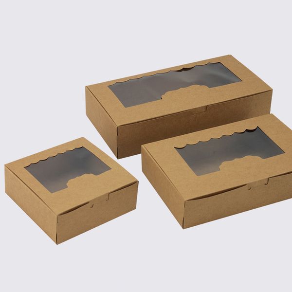 

gift wrap 10pcs kraft paper cake candy box wedding packaging biscuit cookies handmade soap jewelry storage boxes party supplies