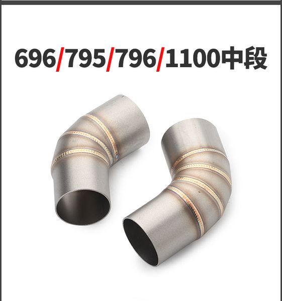 

slip on for 848 1098 1198 848 evo motorcycle exhaust pipe 695 696 795 796 1100 hypermotard 796 middle pipe