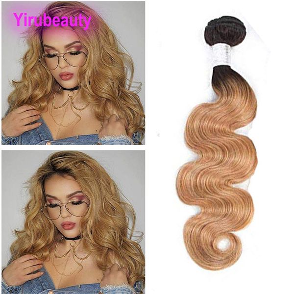 Cabelo virgem brasileiro 1B/27 Um conjunto de 1 peça Cabelo humano Onda corporal 1B 27 Ombre Color Um pacote de extensões de cabelo