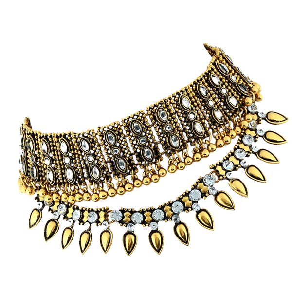 

women full crystal rhinestone choker satement necklace wedding jewelry, Silver