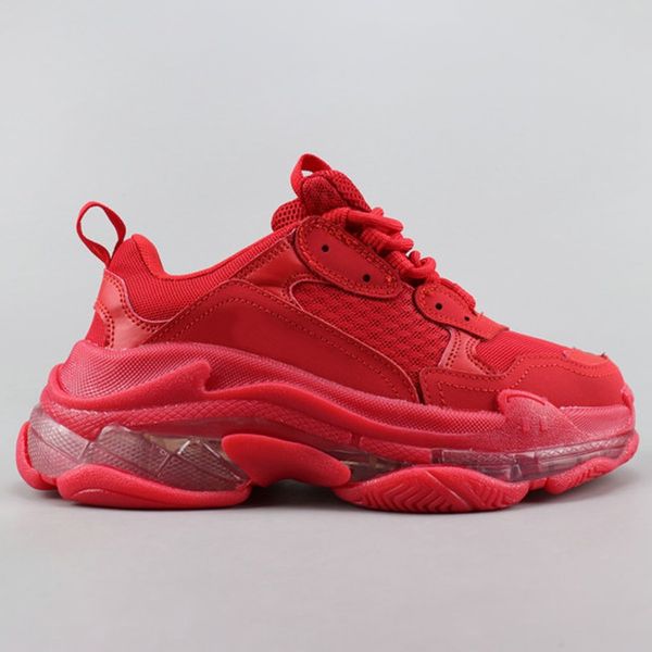 

первоначально коробка тройной дизайнерские повседневная обувь paris 17fw sneaker clear bubble размер midsole тройной черный мужские женская, Black