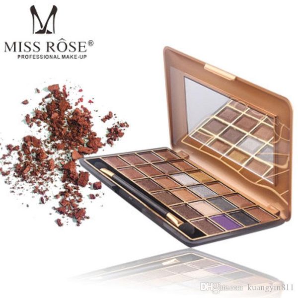 Venda quente de Alta Qualidade Miss Rose 24 Cores Shimmer fosco Paleta de Sombra de Olho Profissional Paleta de Maquiagem Sombra Cosméticos Olho Natural
