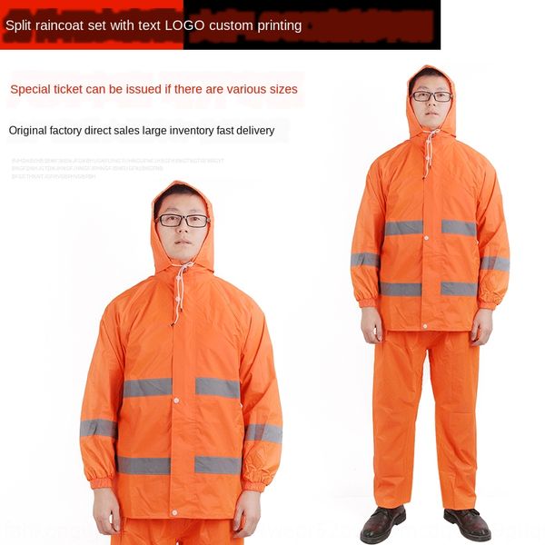 

roprs conventional road administration garden sanitation outdoor electric reflective safety suit raincoat conventional road administration g, Red;brown