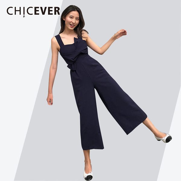

chicever summer off shoulder trousers for women wide leg jumpsuits female pants backless plus size ankle length pants clothes, Black;white