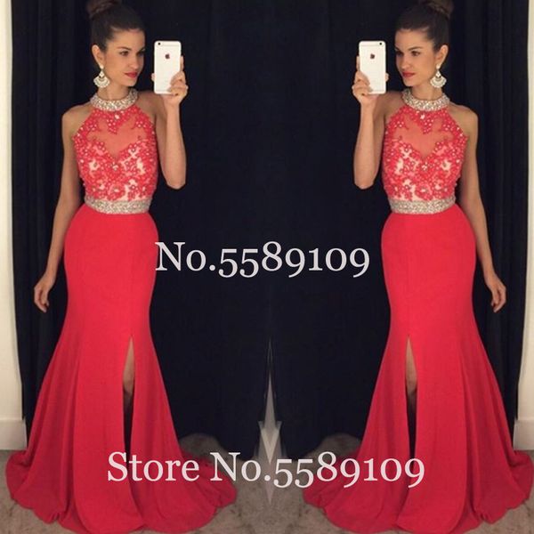 

party dresses red evening scoop girl women appliques beads saudi arabic muslim special occasion formal gown, White;black