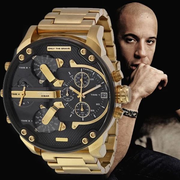 

роскошь Спорт военные Montres мужские новые оригинальные Релох большие дизели диспл