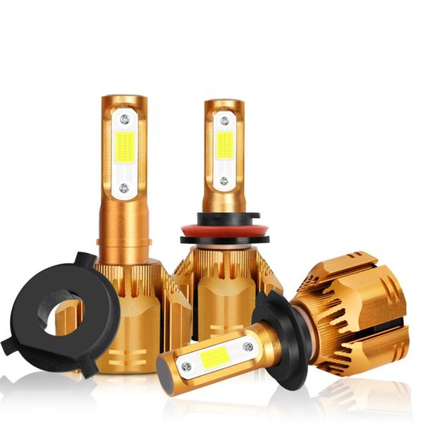 

2 pcs h4 led car headlight bulbs 6000k 10000lm auto head light lamp