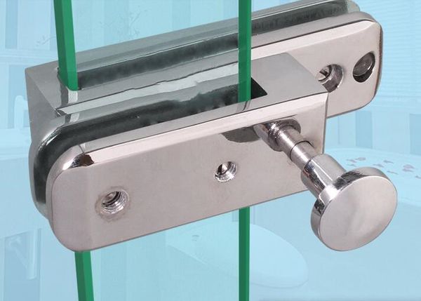 2019 Zinc Alloy Borderless Shower Room Sliding Door Latch Lock