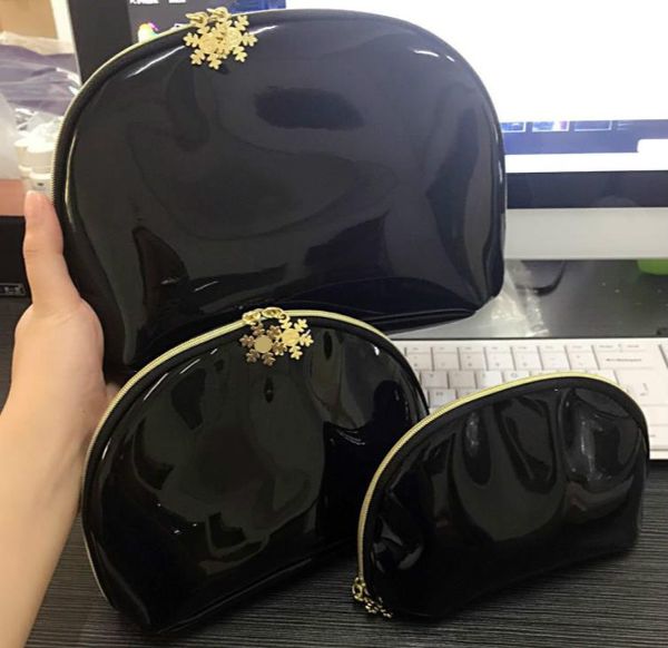 

Hot sale 2019 ! Snowflake 3pcs famous brand cosmetic case luxury makeup organizer bag beauty toiletry wash bag clutch purse tote VIP gift