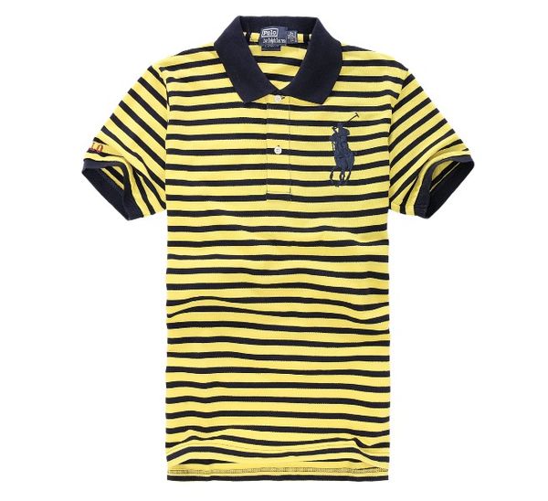 

luxury mens designer t-shirt ralph high end lauren embroidered fashion brand polo shirt pony logo colorful striped comfortable pullover, White;black