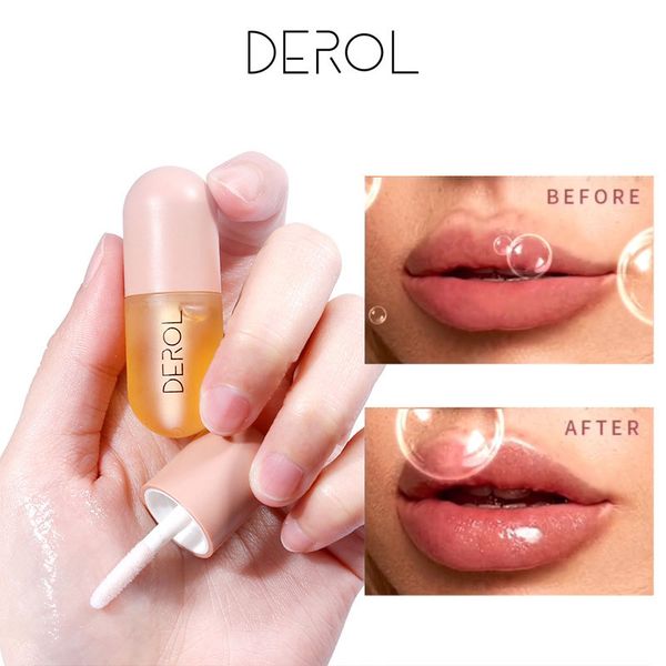 

derol moisturizing plumping lip gloss lip plumper mineral oil lip extreme volume essence nutritious lips enhancer serum, Red;pink
