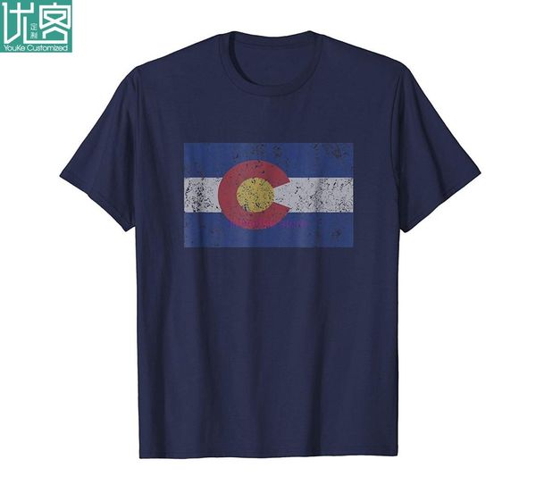 

brand men shirt colorado state flag denver rocky mountain coloradan t shirt, White;black