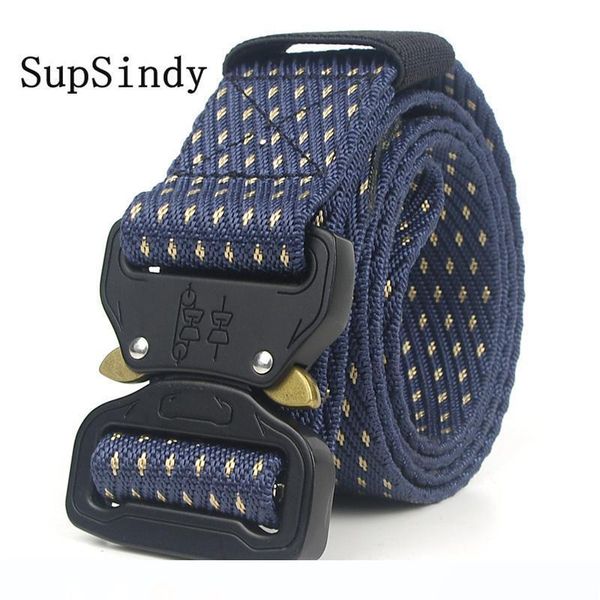 

wholesale 2018 new army style combat belts quick release tactical belt fashion men canvas waistband outdoor hunting high quality, Black;brown