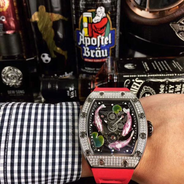 

Lucky charm characteri tic men watche automatic watche ca ual date bu ine male wri twatche auto homme 53mm 38mm 13mm lot drop hipping