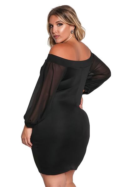 

2019 fat women's clothing spring new european and american large knitting slim sling dress, Black;gray
