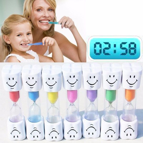 Дети Детская зубная щетка Таймер улыбающееся лицо 3-минутное улыбка Sandglass чистки зубов Hourglass Sand часы Домашнее украшение ZA3166