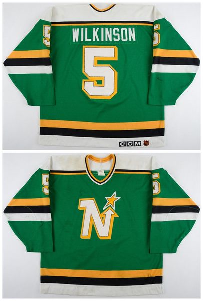 

vintage миннесота норт старз трикотажные изделия 5 neil wilkinson green ccm hockey трикотажных изделий, Black;red
