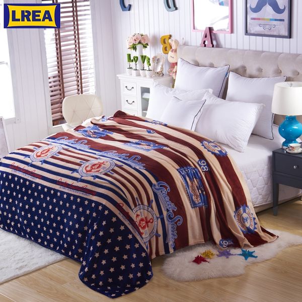 

lrea new warm soft blanket on bed cartoon comfortable and soft coral fleece warm throw travel 3 sizes for choose