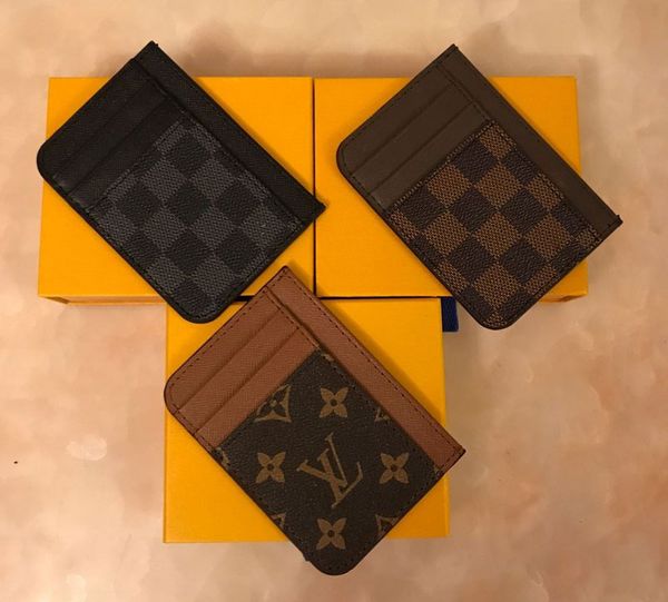 

Men cla ic de ign ca ual credit card id holder hiqh quality leather ultra lim wallet packet bag for man woman keychain