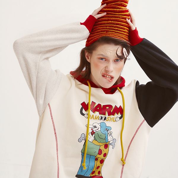 

2018 winter pullover thick loose women letter harajuku casual coat two layers hat hoodies sweatshirt female, Black