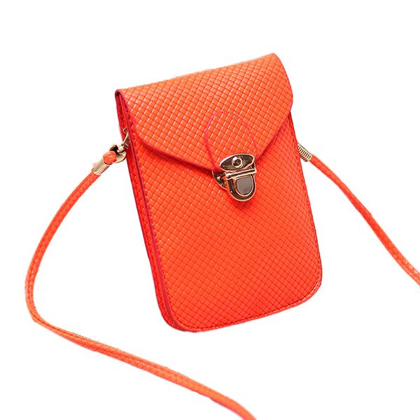 

fashion preppy style women mini bag cell phone bag pu leather plaid purse messenger shoulder women purses