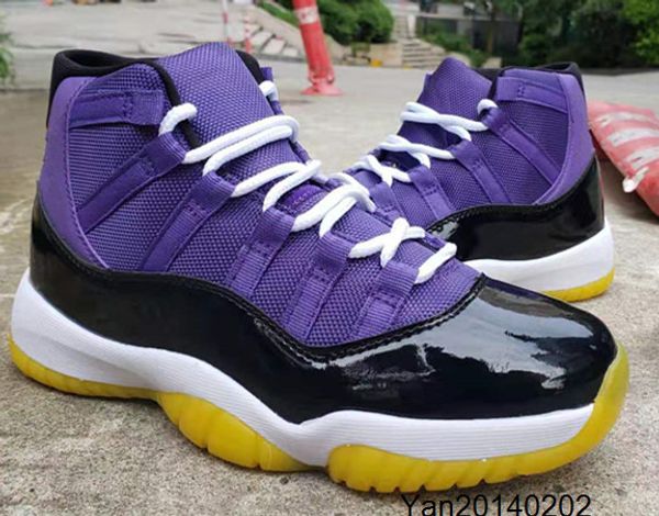 

wholesale 2019 discount new colour matching og purple xi 11s high men basketball shoes outdoor trainers size 7-13