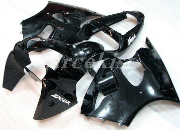 

новый abs для мотоциклов обтекатели комплект, пригодный для кавасаки ninja zx6r zx6r 2000 2001 2002 00 01 02 кузову набор черный свет