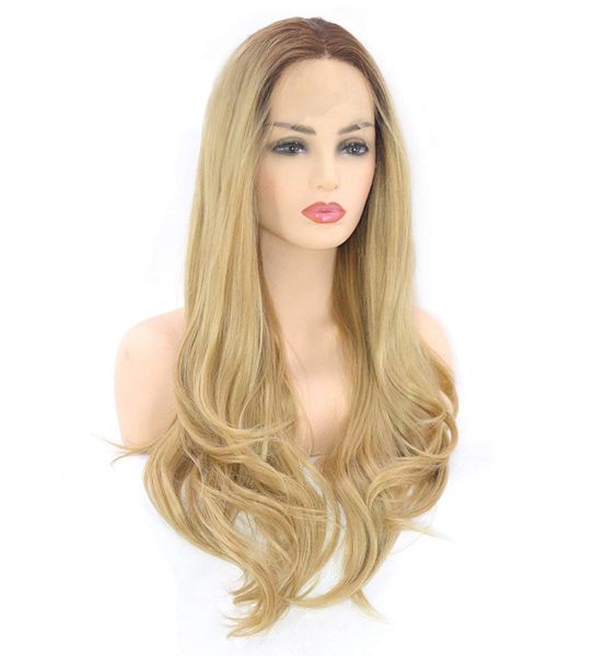 Women S Cosplay Party Wigs Ombre Light Blonde Mermaid Color Long