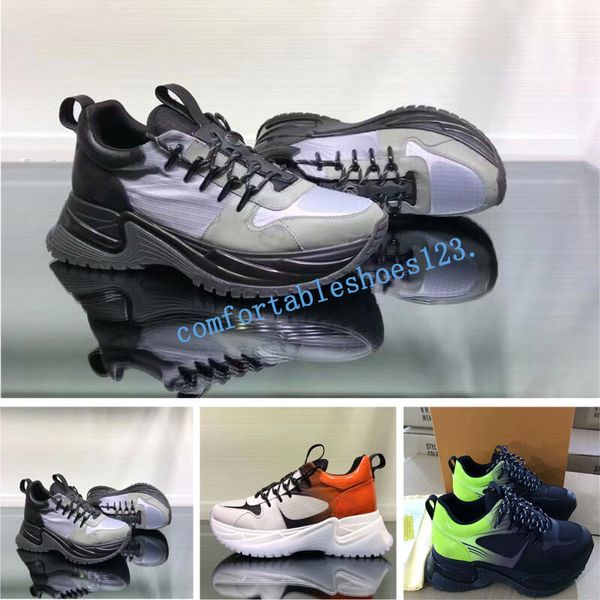 

new casual shoes Run Away Pulse Sneaker Mens Luxury Brand Sneaker Men Shoes Designer Trainer Casual shoes Monograms Titanium size 35-45
