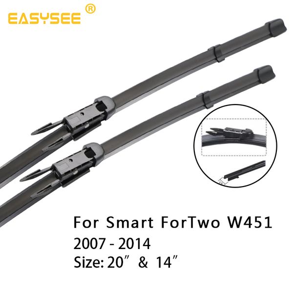 

windscreen wiper blades for smart for two w451 a453 pinch tab / bayonet 2007 2008 2009 2010 2011 2012 2013 2014 2015 2016 2017