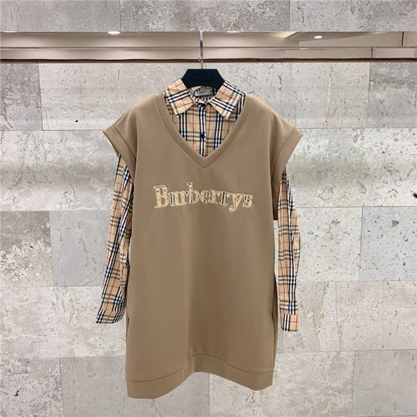 

new luxurious brands design bbr plaid blouse waistcoat sweater pullover men women outdoor streetwear sweatshirt hoodies, Blue;black