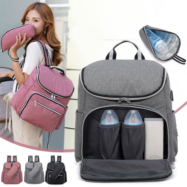 

new mummy bag multi-functional high-capacity backpack light water repellent usb smart backpack for women maternity nappy bags