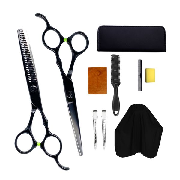 

6.0'' hairdressing scissors hair cutting salon thinning equipment 10 sets