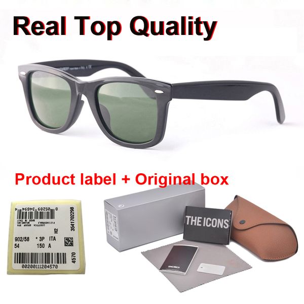 

brand designer sunglasses men women 50/54mm plank frame glass lens new arrival fishing driving sun glasses with retail cases and label, White;black