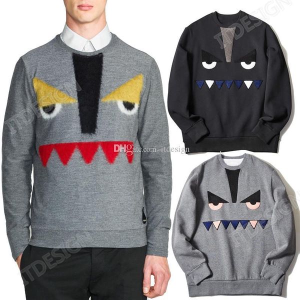 

fleece thick casual hoodie men flocking patches sweat pullover male o-neck longsleeve jumper for man, Black