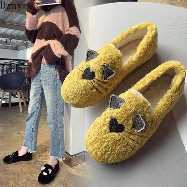 

woman's fur shoes 2019 new autumn shoes with fleece winter cotton net red winter outside women's bean, Black