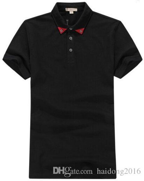 

european fashion men summer london designer brit cotton polo shirt men casual polo shirts tee size s-xxl, White;black