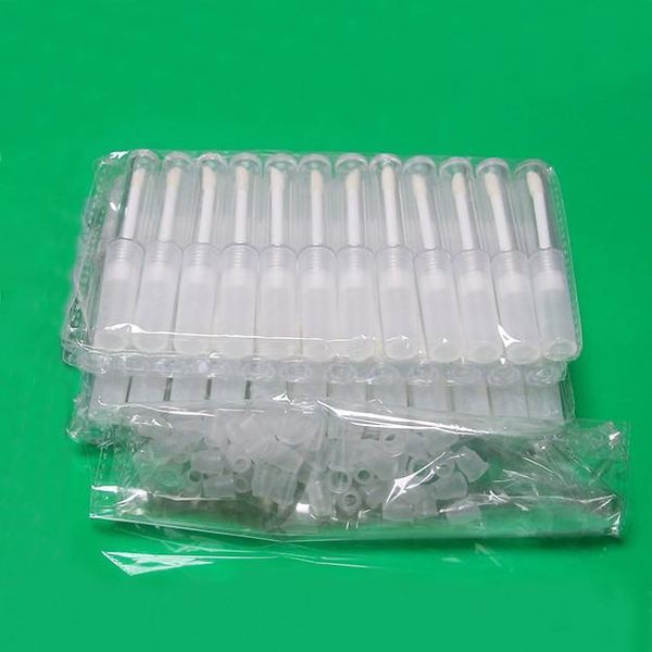 

100pcs clear 1.3ml empty lip gloss tube,blue elegant plastic liquid lipstick container,black diy round lipgloss bottle hot