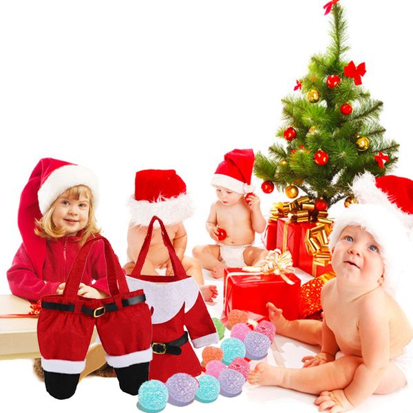 

santa pants christmas cloth candy bags wine stocking bottle gifts bag decoration