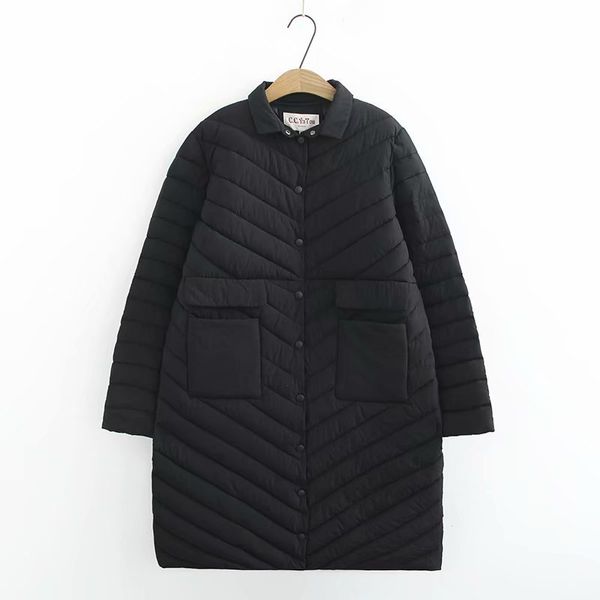 

winter parkas korean long coat cotton-padded clothes korean thickening down loose turtleneck black cotton outwear