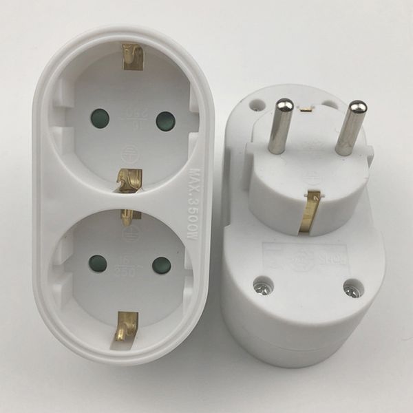 

new 2/3 socket multiple plug power strip socket distribution adapter 16a/250v german standard power supply plug adapter