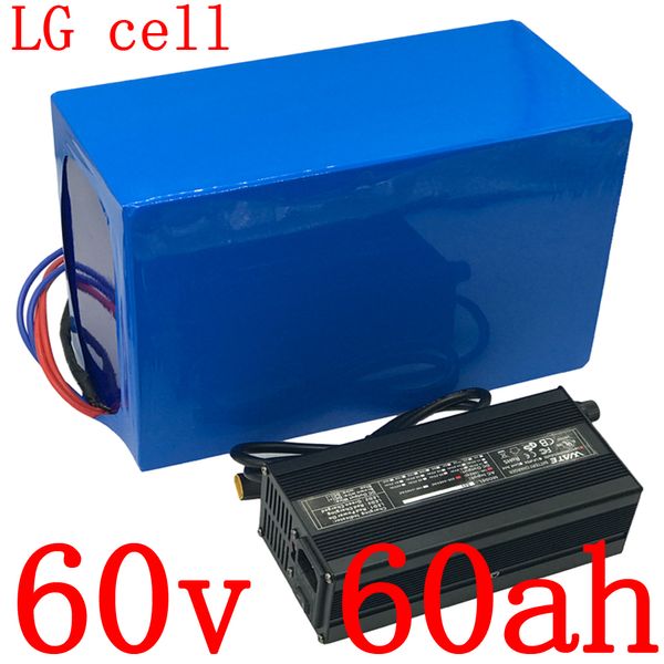 60V Lithium accu 2000W 3000W 4000W elektrische scooter 60AH fiets li-ion gebruik LG mobiele