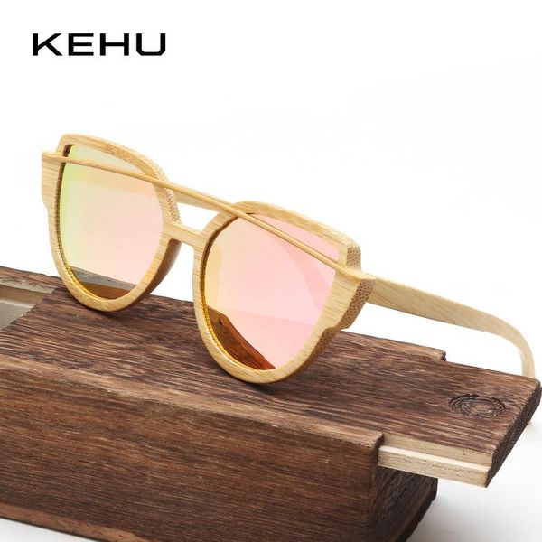 

kehu wooden cat eye sunglasses polarized women polaroid lens sun glasses ladies uv400 goggles k10046 bhbwm