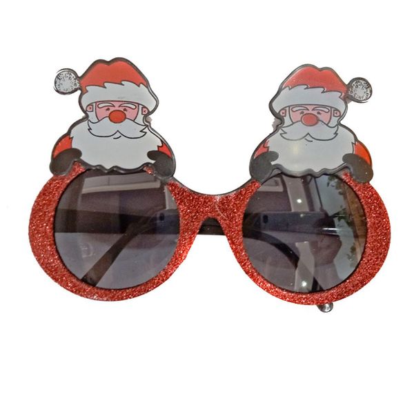 Diseño de moda Gafas de sol Niños adultos Gafas divertidas Navidad Fiesta de Papá Noel Unisex Oval # 7