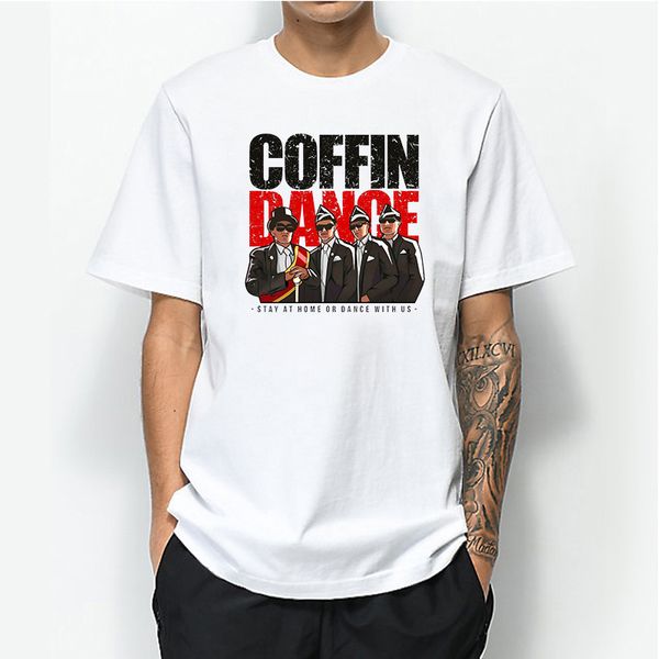 

coffin dance aesthetic harajuku funny tshirt men ullzang clothes african coffin dance fashion t shirt tees clothing, White;black