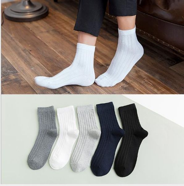 

мужские носки, повседневные, пять цветов, доказательство одера, сплошной цвет, защита от пота, молодые люди, 100%хлопок, в продаже, поддержк, Black