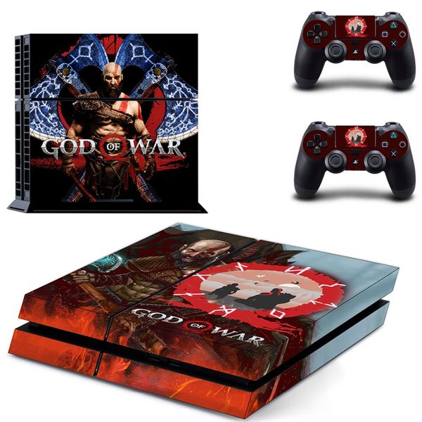 

game god of war ps4 skin sticker decal vinyl for sony playstation 4 console and 2 controllers ps4 skin sticker