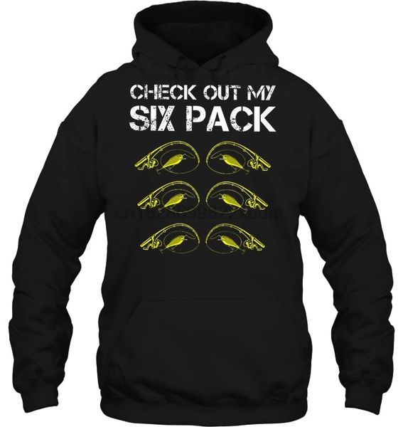 

men hoodie check out my six pack fishing rods version women streetwear, Black