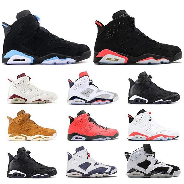 

6 basketball shoes classic 6s black blue white infrared low chrome women men fashion luxury mens women designer sandals shoes