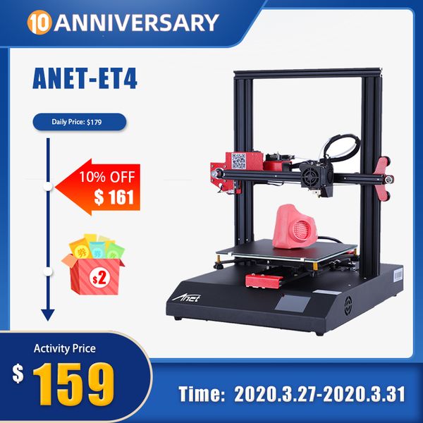 

anet a8 a6 a8 plus et4 fdm 3d printer high-precision extruder a4988 prusa i3 3d printer kit diy with pla filament impresora 3d